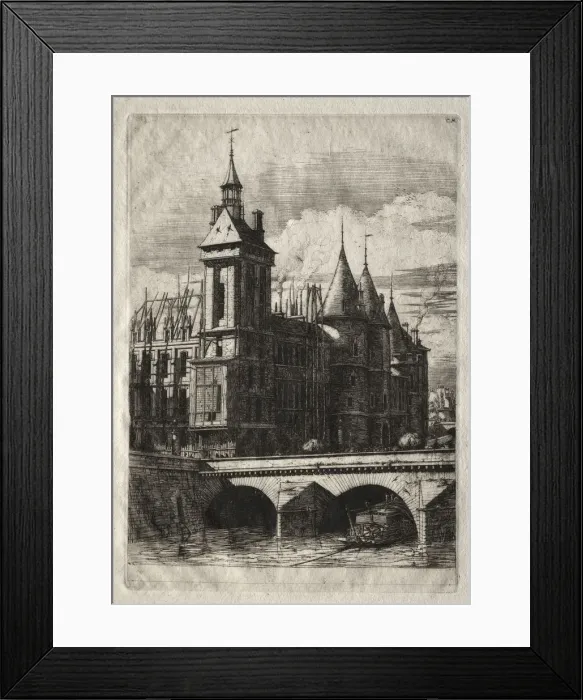 Framed Print : Etchings of Paris: The Clock Tower, 1852. Creator: Charles Meryon (French, 1821-1868) Framed Print : Etchings of Paris: The Clock Tower, 1852. Creator: Charles Meryon (French, 1821-1868)