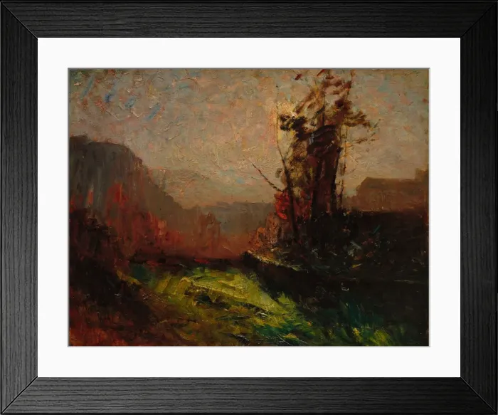 Framed Print : Cremieu, Seen from Chaillonnette, c. 1867-1872. Creator: Francois-Auguste Ravier (French Framed Print : Cremieu, Seen from Chaillonnette, c. 1867-1872. Creator: Francois-Auguste Ravier (French