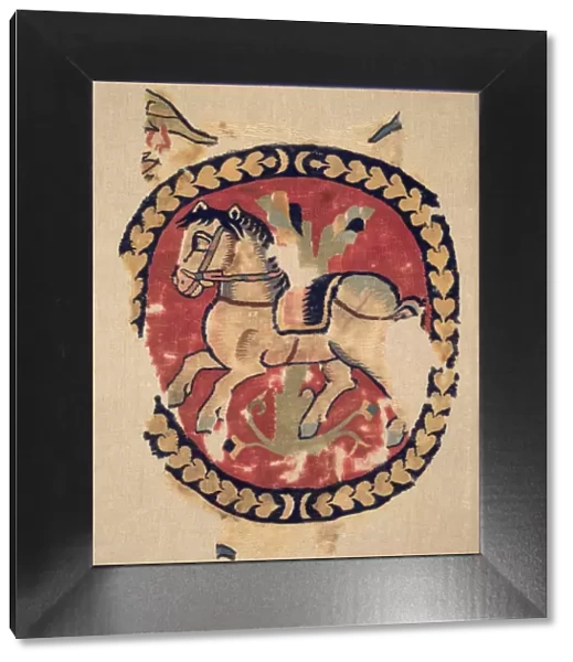 Curtain Fragment with Galloping Horse, 500s. Creator: Unknown
