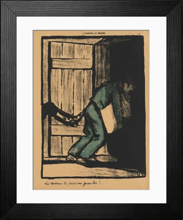 Framed Print : Crimes and Punishments IV, 761: You can bawl, 1872. Creator: Felix Vallotton (French Framed Print : Crimes and Punishments IV, 761: You can bawl, 1872. Creator: Felix Vallotton (French