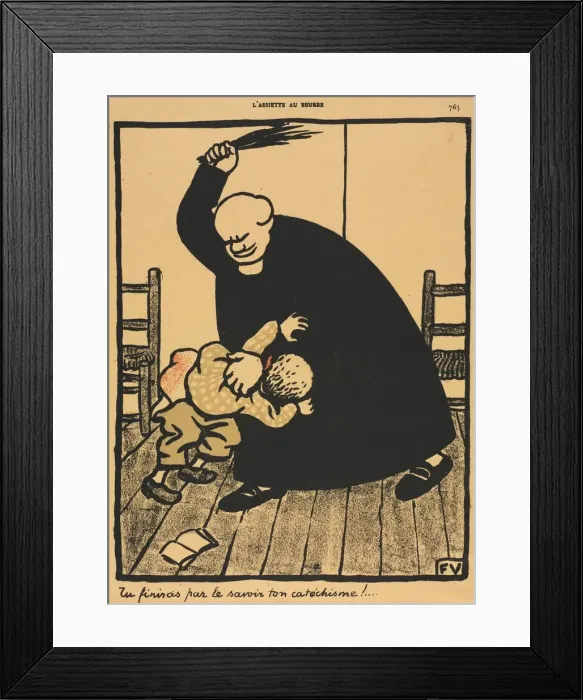 Framed Print : Crimes and Punishments VIII, 765: Youll learn... 1869. Creator: Felix Vallotton (French Framed Print : Crimes and Punishments VIII, 765: Youll learn... 1869. Creator: Felix Vallotton (French