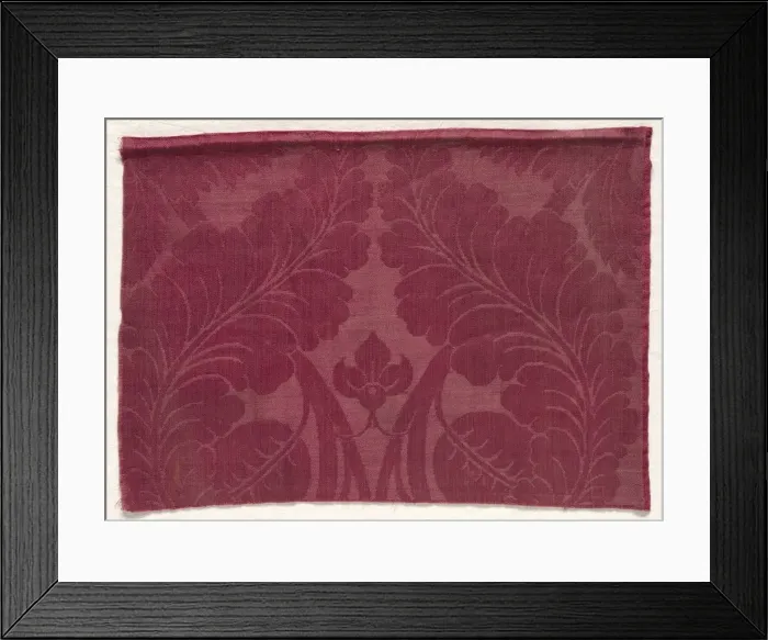 Framed Print : Damask with Leaf and Floral Design, 1700s - 1800s. Creator: Unknown Framed Print : Damask with Leaf and Floral Design, 1700s - 1800s. Creator: Unknown