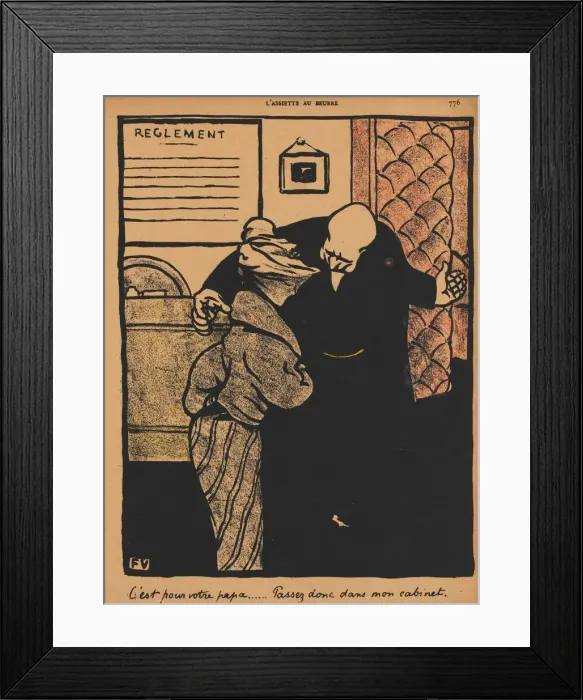 Framed Print : Crimes and Punishments XIX, 776: Its about your father, 1872. Creator: Felix Vallotton Framed Print : Crimes and Punishments XIX, 776: Its about your father, 1872. Creator: Felix Vallotton