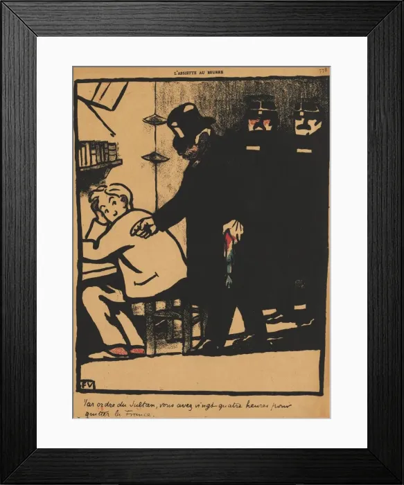 Framed Print : Crimes and Punishments XXI, 778: By order of the Sultan, 1869. Creator: Felix Vallotton Framed Print : Crimes and Punishments XXI, 778: By order of the Sultan, 1869. Creator: Felix Vallotton