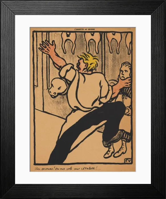 Framed Print : Crimes and Punishments XX, 777: Help! My cutlets being stolen!, 1869 Framed Print : Crimes and Punishments XX, 777: Help! My cutlets being stolen!, 1869