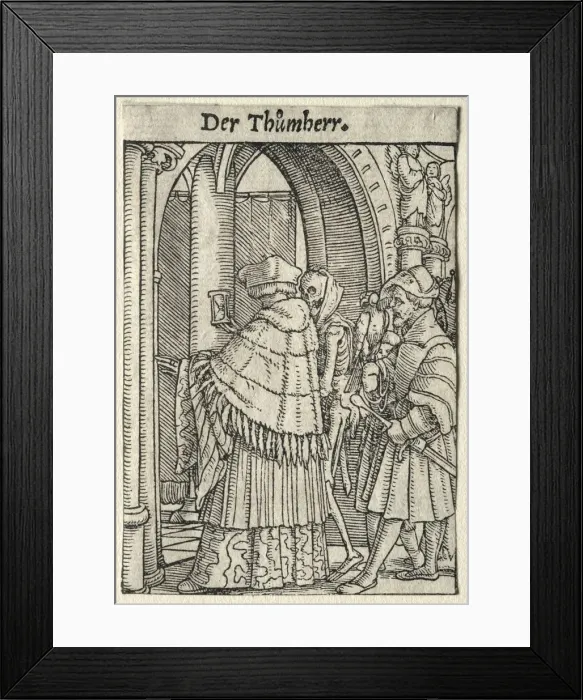 Framed Print : Dance of Death: The Canon. Creator: Hans Holbein (German, 1497 / 98-1543) Framed Print : Dance of Death: The Canon. Creator: Hans Holbein (German, 1497 / 98-1543)