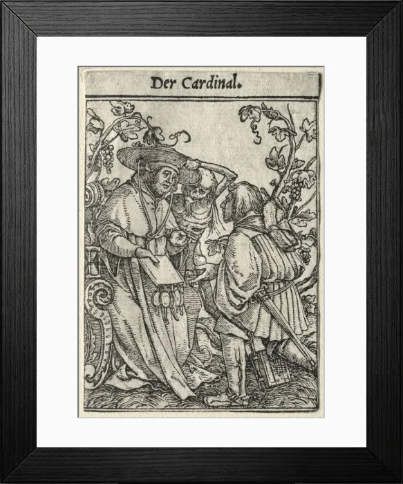 Framed Print : Dance of Death: The Cardinal. Creator: Hans Holbein (German, 1497 / 98-1543) Framed Print : Dance of Death: The Cardinal. Creator: Hans Holbein (German, 1497 / 98-1543)