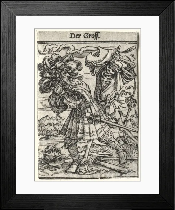 Framed Print : Dance of Death: The Earl, c. 1526. Creator: Hans Holbein (German, 1497 / 98-1543) Framed Print : Dance of Death: The Earl, c. 1526. Creator: Hans Holbein (German, 1497 / 98-1543)