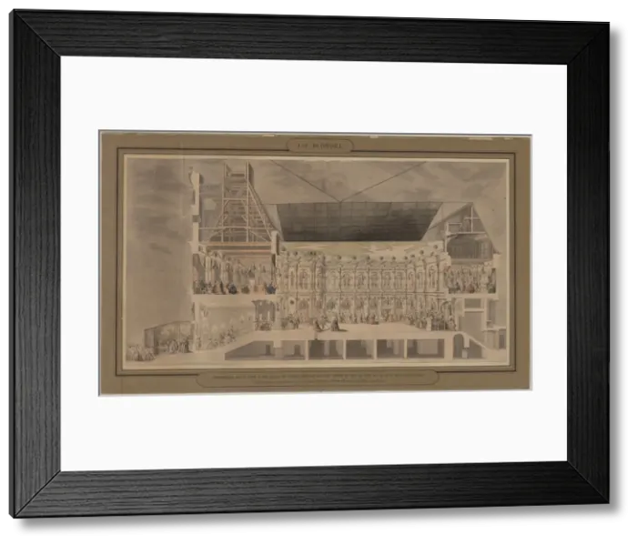 Framed Print : Cross Section of the Hotel de Ville Seen in Perspective…, 1739-1740. Creator Framed Print : Cross Section of the Hotel de Ville Seen in Perspective…, 1739-1740. Creator