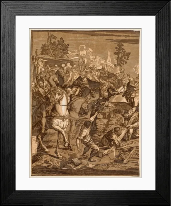 Framed Print : Crucifixion, 1741. Creator: John Baptist Jackson (British, 1701-c. 1780) Framed Print : Crucifixion, 1741. Creator: John Baptist Jackson (British, 1701-c. 1780)