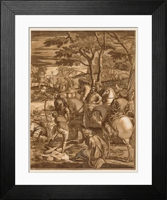 Framed Print : Crucifixion, 1741. Creator: John Baptist Jackson (British, 1701-c. 1780) Framed Print : Crucifixion, 1741. Creator: John Baptist Jackson (British, 1701-c. 1780)