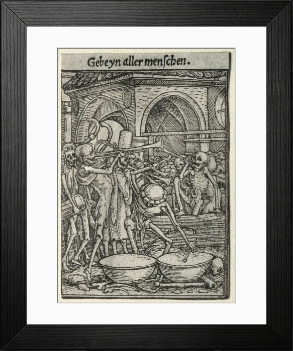 Framed Print : Dance of Death: The Trumpeters of Death. Creator: Hans Holbein (German, 1497 / 98-1543) Framed Print : Dance of Death: The Trumpeters of Death. Creator: Hans Holbein (German, 1497 / 98-1543)