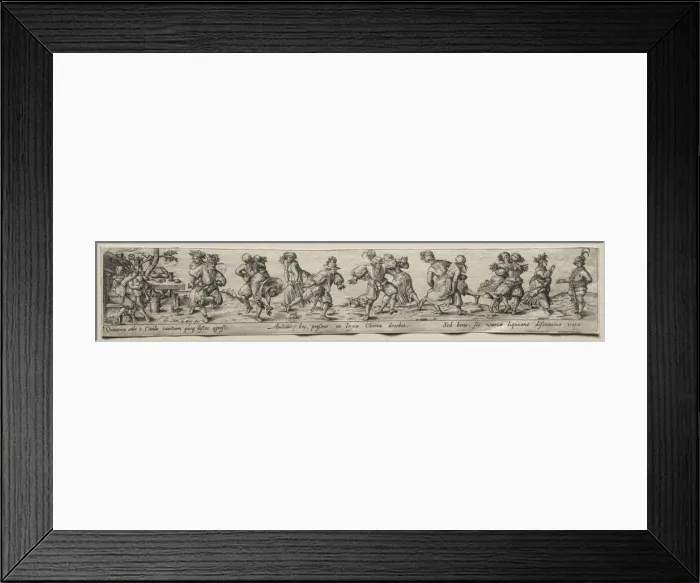 Framed Print : Dance of Peasants. Creator: Theodor de Bry (Flemish, 1528-1598) Framed Print : Dance of Peasants. Creator: Theodor de Bry (Flemish, 1528-1598)