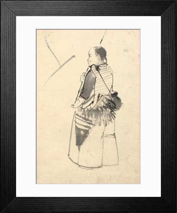 Framed Print : Dancer in a Fishermans Costume. Creator: Kono Bairei (Japanese, 1844-1895) Framed Print : Dancer in a Fishermans Costume. Creator: Kono Bairei (Japanese, 1844-1895)