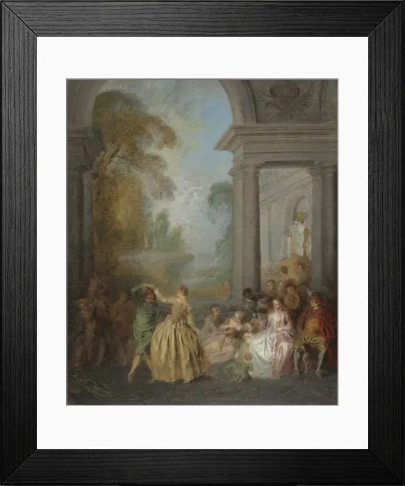 Framed Print : Dancers in a Pavilion, 1720s. Creator: Jean-Baptiste Pater (French, 1695-1736) Framed Print : Dancers in a Pavilion, 1720s. Creator: Jean-Baptiste Pater (French, 1695-1736)
