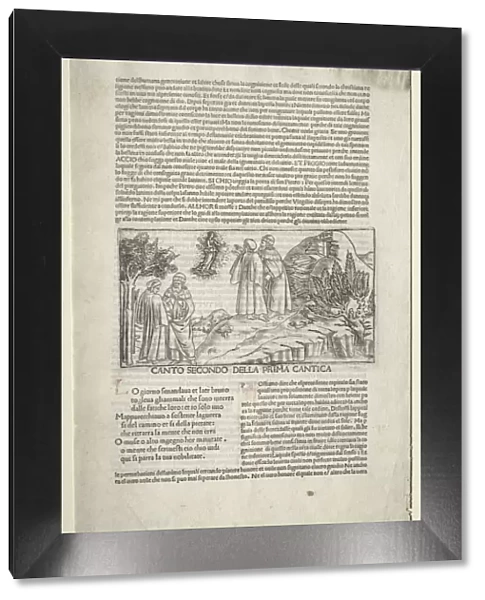 Dante and Virgil with the Vision of Beatrice, c. 1481-1485. Creator: Baccio Baldini (Italian, c