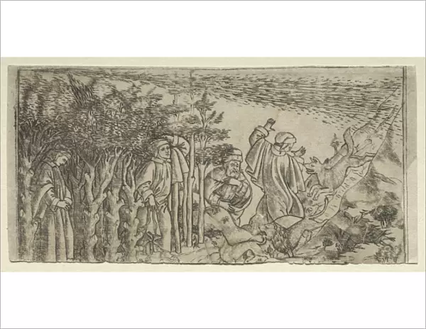 Dante Lost in the Wood: Escaping and Meeting Virgil, Canto I, 1481. Creator: Baccio Baldini
