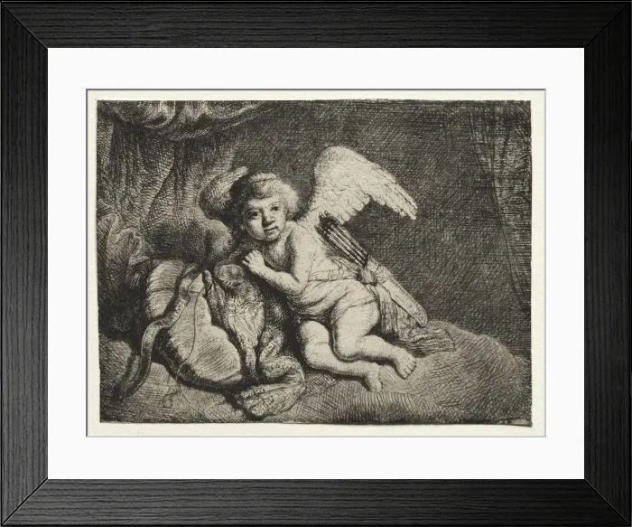 Framed Print : Cupid Resting, 1600s. Creator: Unknown Framed Print : Cupid Resting, 1600s. Creator: Unknown