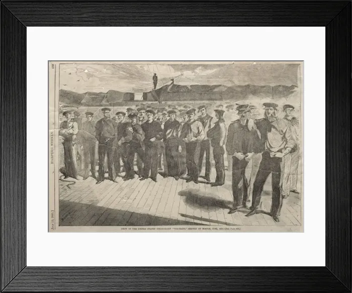 Framed Print : Crew of the United States Steam-Sloop Colorado, Shipped at Boston, June 1861, 1861 Framed Print : Crew of the United States Steam-Sloop Colorado, Shipped at Boston, June 1861, 1861