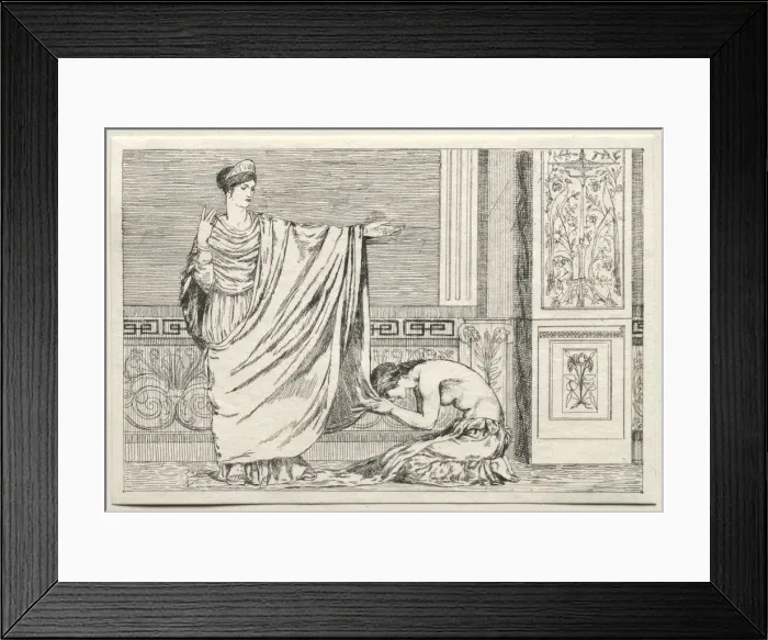 Framed Print : Cupid and Psyche: Psyche and Juno, 1880. Creator: Max Klinger (German, 1857-1920) Framed Print : Cupid and Psyche: Psyche and Juno, 1880. Creator: Max Klinger (German, 1857-1920)