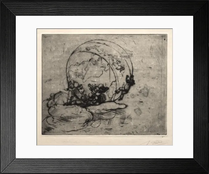 Framed Print : Cupids Leading the World, 1881. Creator: Auguste Rodin (French, 1840-1917) Framed Print : Cupids Leading the World, 1881. Creator: Auguste Rodin (French, 1840-1917)