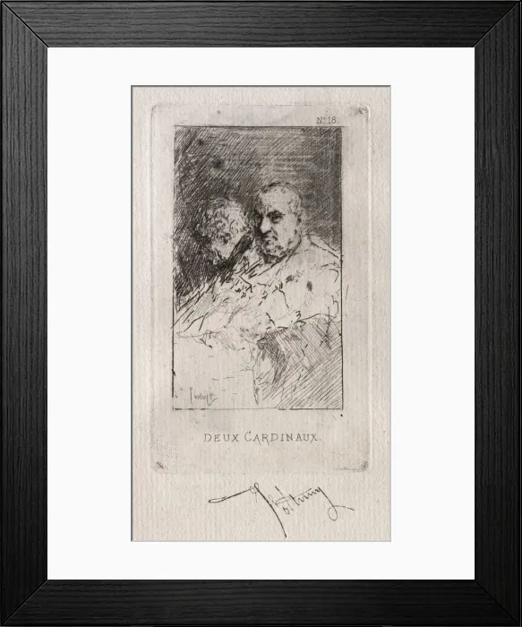 Framed Print : Deaux Cardinaux. Creator: Mariano Fortuny y Carbo (Spanish, 1838-1874) Framed Print : Deaux Cardinaux. Creator: Mariano Fortuny y Carbo (Spanish, 1838-1874)