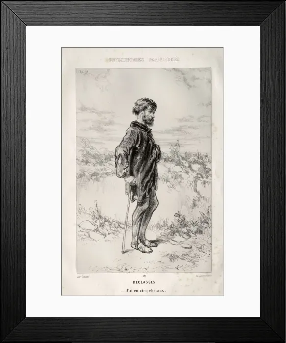 Framed Print : Declasses. Creator: Paul Gavarni (French, 1804-1866)