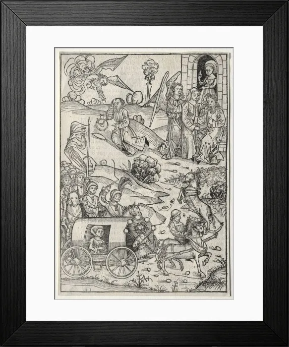 Framed Print : Der Schatzbehalter: The Return of Tobias to Tobit; The Arrival of Tobias Wife... 1491 Framed Print : Der Schatzbehalter: The Return of Tobias to Tobit; The Arrival of Tobias Wife... 1491