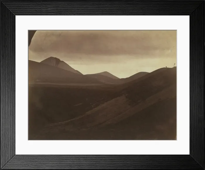 Framed Print : Dark Landscape with Hills, c. 1857. Creator: Frank Chauvassaignes (French) Framed Print : Dark Landscape with Hills, c. 1857. Creator: Frank Chauvassaignes (French)