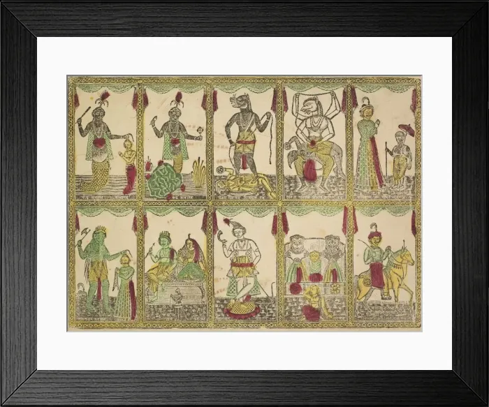 Framed Print : Das Avataras, Ten Incarnations of Vishnu, 1800s. Creator: Shri Gobinda Chandra Roy Framed Print : Das Avataras, Ten Incarnations of Vishnu, 1800s. Creator: Shri Gobinda Chandra Roy
