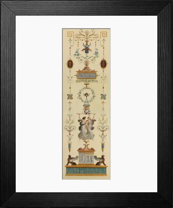 Framed Print : Decorative Panel, 1790s. Creator: Pierre Rousseau (French, 1751-1829) Framed Print : Decorative Panel, 1790s. Creator: Pierre Rousseau (French, 1751-1829)