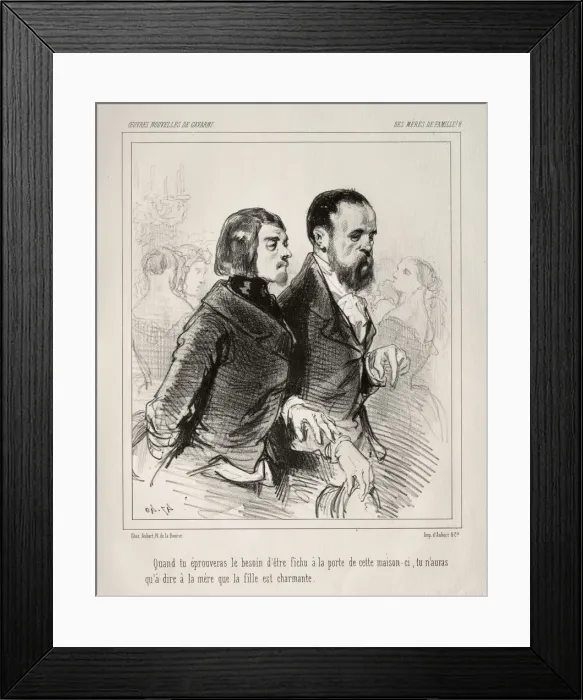 Framed Print : Des Meres de Famille!. Creator: Paul Gavarni (French, 1804-1866) Framed Print : Des Meres de Famille!. Creator: Paul Gavarni (French, 1804-1866)