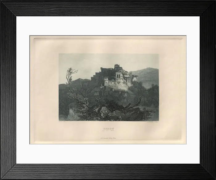 Framed Print : Das Malerische und Romantische Rheinland: Dhaun an der Nahe, 1928. Creator: Henry Winkles (British Framed Print : Das Malerische und Romantische Rheinland: Dhaun an der Nahe, 1928. Creator: Henry Winkles (British