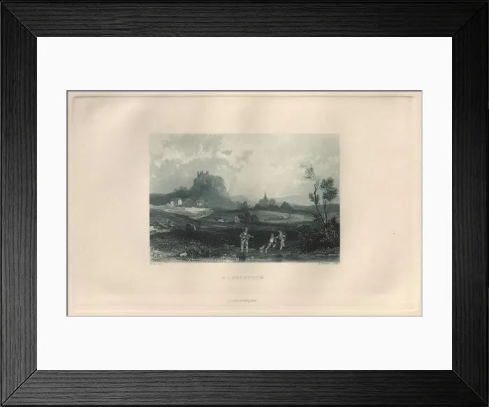 Framed Print : Das Malerische und Romantische Rheinland: Gerolstein, 1928. Creator: Henry Winkles (British Framed Print : Das Malerische und Romantische Rheinland: Gerolstein, 1928. Creator: Henry Winkles (British