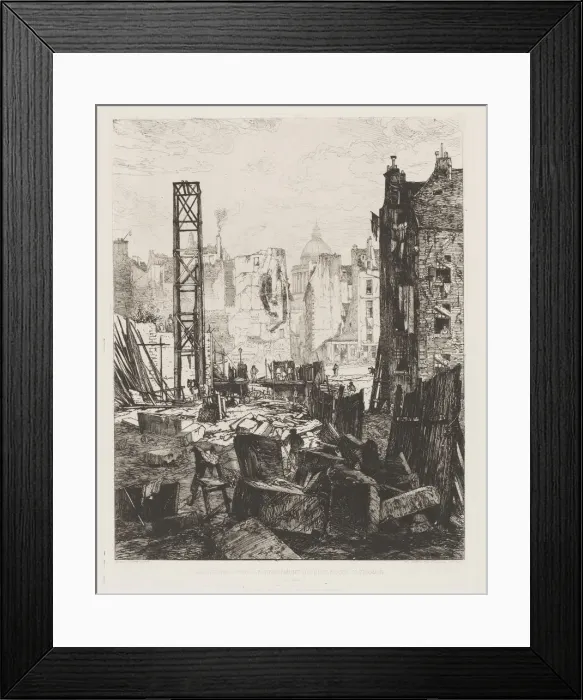 Framed Print : Demolition for the Opening of Boulevard St. Germain, 1862. Creator: Maxime Lalanne (French Framed Print : Demolition for the Opening of Boulevard St. Germain, 1862. Creator: Maxime Lalanne (French