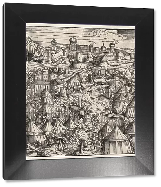 Der Weisskunig (The White King): The Siege of Padua, 1512-1515. Creator: Hans Burgkmair (German
