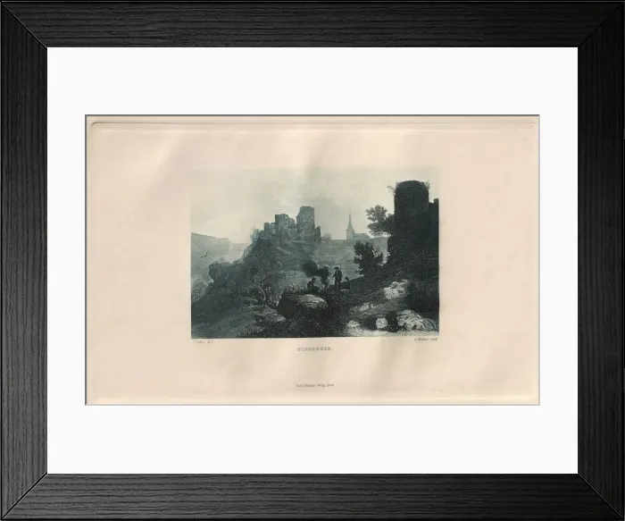 Framed Print : Das Malerische und Romantische Rheinland: Niedeggen, 1928. Creator: Henry Winkles (British Framed Print : Das Malerische und Romantische Rheinland: Niedeggen, 1928. Creator: Henry Winkles (British
