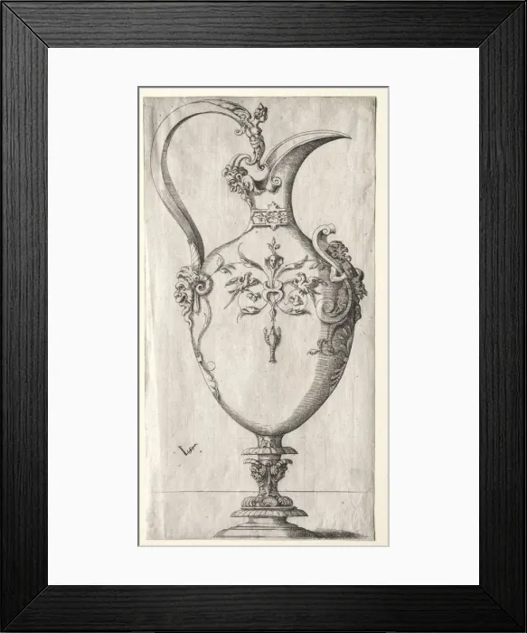 Framed Print : Design for a Ewer. Creator: Virgilius Solis (German, 1514-1562) Framed Print : Design for a Ewer. Creator: Virgilius Solis (German, 1514-1562)