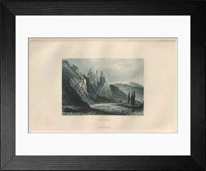 Framed Print : Das Malerische und Romantische Rheinland: Rheingrafenstein, 1928. Creator: Henry Winkles (British Framed Print : Das Malerische und Romantische Rheinland: Rheingrafenstein, 1928. Creator: Henry Winkles (British