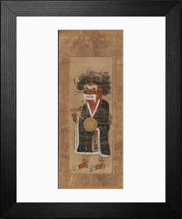 Framed Print : Demon Intoning the Name of the Buddha (Oni no nenbutsu), 1700s. Creator: Unknown Framed Print : Demon Intoning the Name of the Buddha (Oni no nenbutsu), 1700s. Creator: Unknown