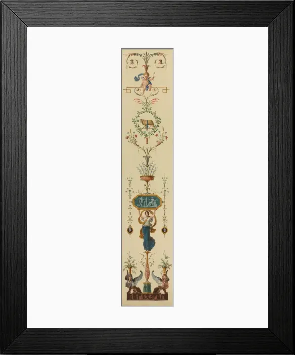 Framed Print : Decorative Panel, 1790s. Creator: Pierre Rousseau (French, 1751-1829) Framed Print : Decorative Panel, 1790s. Creator: Pierre Rousseau (French, 1751-1829)