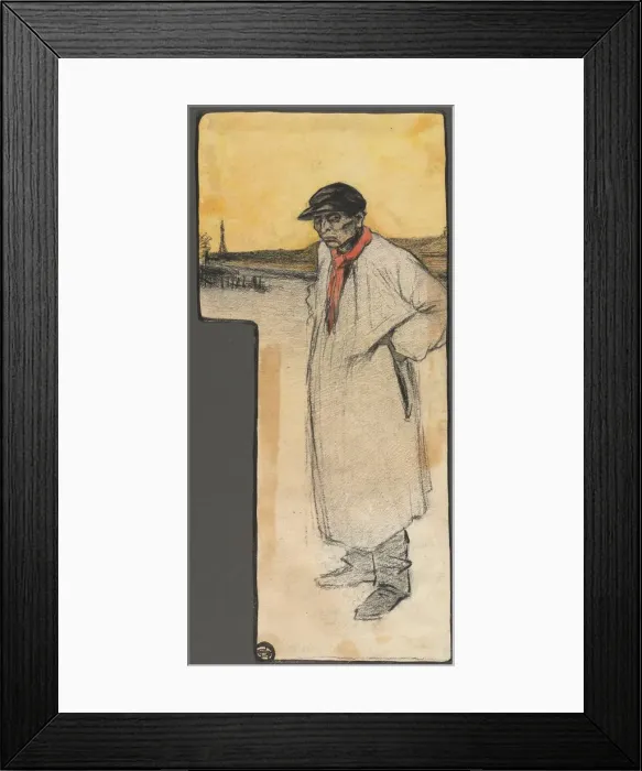 Framed Print : Design for a Book Illustration, Standing Male Figure, after 1901. Creator: George Dupuis (French Framed Print : Design for a Book Illustration, Standing Male Figure, after 1901. Creator: George Dupuis (French