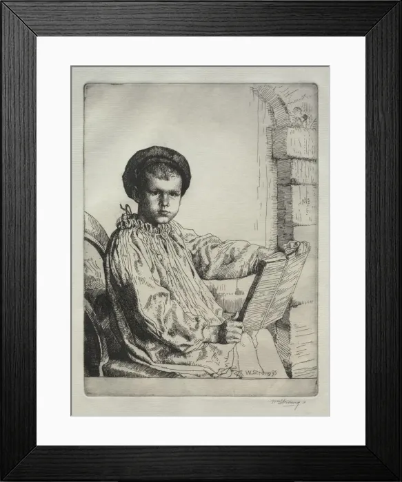 Framed Print : David R. Strang, 1895. Creator: William Strang (British, 1859-1921) Framed Print : David R. Strang, 1895. Creator: William Strang (British, 1859-1921)