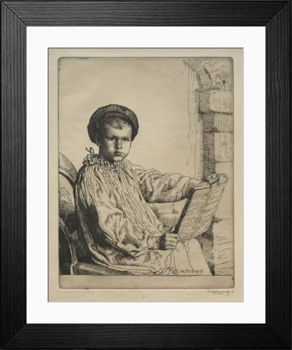 Framed Print : David Strang, No. 1, 1895-1896. Creator: William Strang (British, 1859-1921) Framed Print : David Strang, No. 1, 1895-1896. Creator: William Strang (British, 1859-1921)