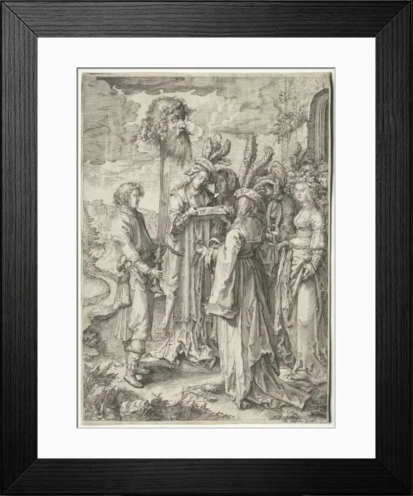 Framed Print : David with the Head of Goliath, 1620s-1630s. Creator: Pieter Serwouters (Flemish, 1586-1657) Framed Print : David with the Head of Goliath, 1620s-1630s. Creator: Pieter Serwouters (Flemish, 1586-1657)