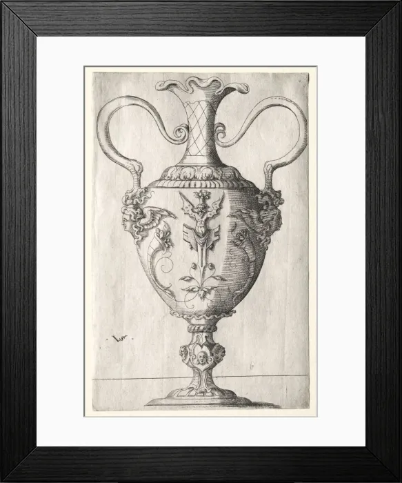 Framed Print : Design for a Vase. Creator: Virgilius Solis (German, 1514-1562) Framed Print : Design for a Vase. Creator: Virgilius Solis (German, 1514-1562)