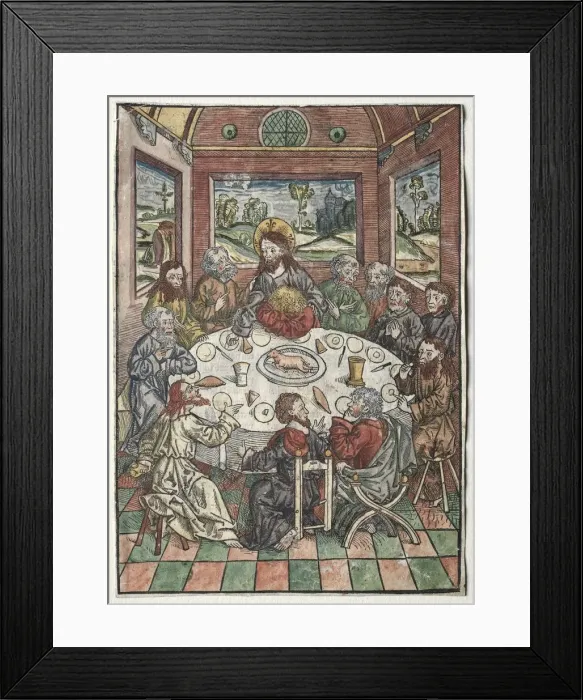 Framed Print : Der Schatzbehalter: The Last Supper, 1491. Creator: Michael Wolgemut (German, 1434-1519) Framed Print : Der Schatzbehalter: The Last Supper, 1491. Creator: Michael Wolgemut (German, 1434-1519)