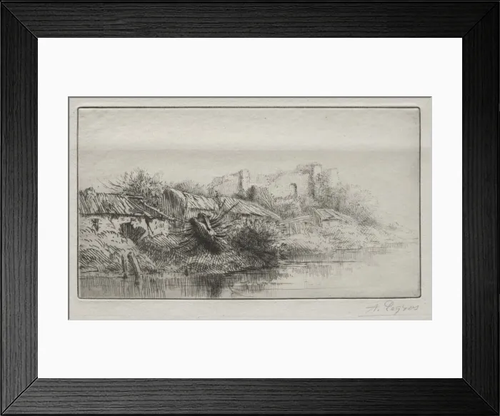 Framed Print : Deserted Village. Creator: Alphonse Legros (French, 1837-1911) Framed Print : Deserted Village. Creator: Alphonse Legros (French, 1837-1911)