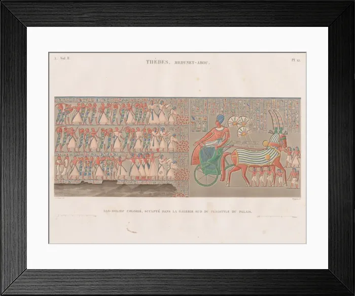 Framed Print : Description of Egypt: Thebes. Medynet-Abou, Vol. II, Pl. 12, 1822. Creator: Antoine Phelippeaux Framed Print : Description of Egypt: Thebes. Medynet-Abou, Vol. II, Pl. 12, 1822. Creator: Antoine Phelippeaux
