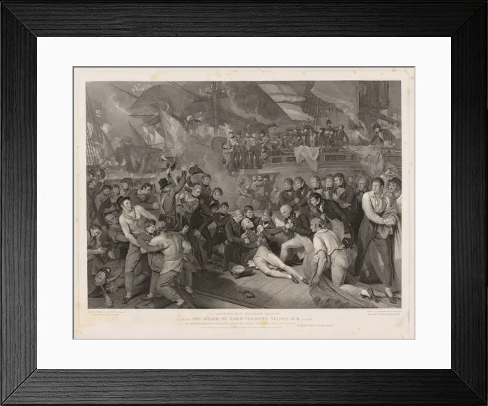 Framed Print : Death of Lord Nelson. Creator: James Heath (British, 1757-1834) Framed Print : Death of Lord Nelson. Creator: James Heath (British, 1757-1834)